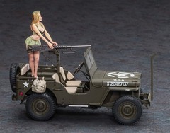 Hasegawa 1/24 1/4 ton 4 × 4 Truck (Equipped with 50 caliber M2 machine gun) W/Bl