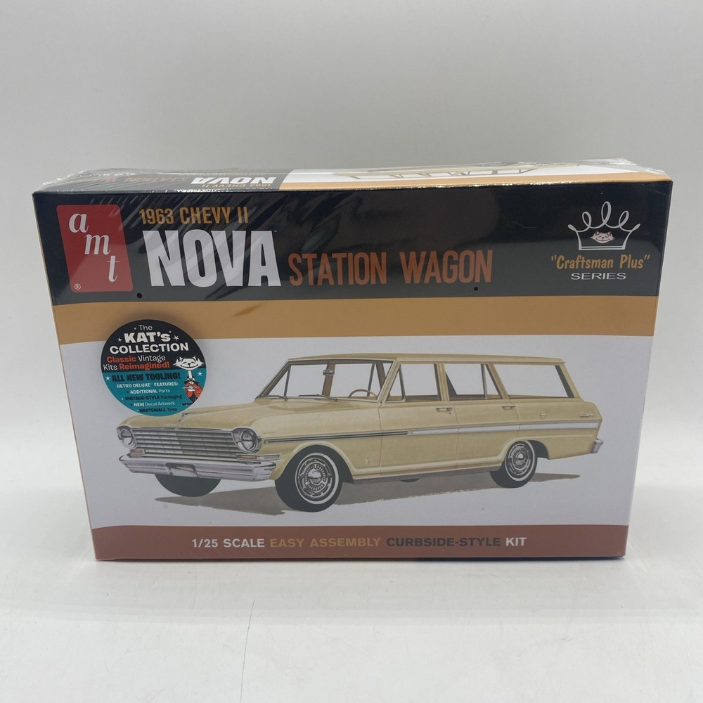 AMT 1963 Chevy II Nova Station Wagon Craftsman AMT1202 1/25 Scale New Sealed