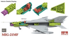 RYE FIELD Model RFM6001 1/48 Soviet MIG-21MF Fighter Precision Assembly Kit