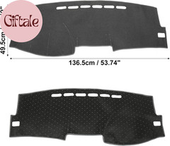 Car Dashboard Cover Gray Polyester Non-Slip Dash Cover Mat Protector Carpet Sunp