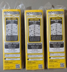 Lot of 3 PINECAR Racer Kits #P370 Plus Derby Car Supply Wheel Alignment Tool