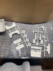 AMT Ertl 1:25 Ford Courier Model Kit Unassembled White Black Chrome Plastic 1977