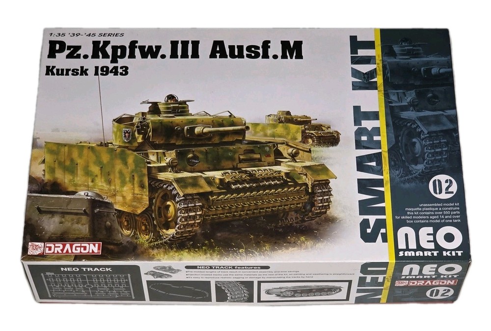 1/35 DRAGON Pz. Kpfw. III Ausf. M Kursk 1943 Military Tank Neo Smart Kit #6521