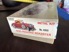 Vintage Gabriel Metal Model Kit 1/22 Scale Packard Roadster 1930