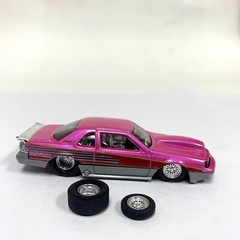 1:64 15” Pro Stock style Chrome Wheels And Tires. Car Not Available.