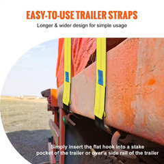 Winch Straps, 4 In. X 30Ft., 6000 Lbs. Load Capacity, 18000 Lbs. Break Strength,