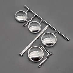 Monogram 1/24 Black Widow Hot Rod Parts Kitbash Chrome Moon Hub Cap Covers