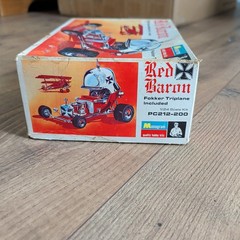 1968 Issue Monagram Red Baron With Fokker Triplane 1/24 Scale Model Kit