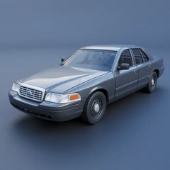 1/25 resin 3d printed CROWN VICTORIA 2010 police cruiser by Bezrodny