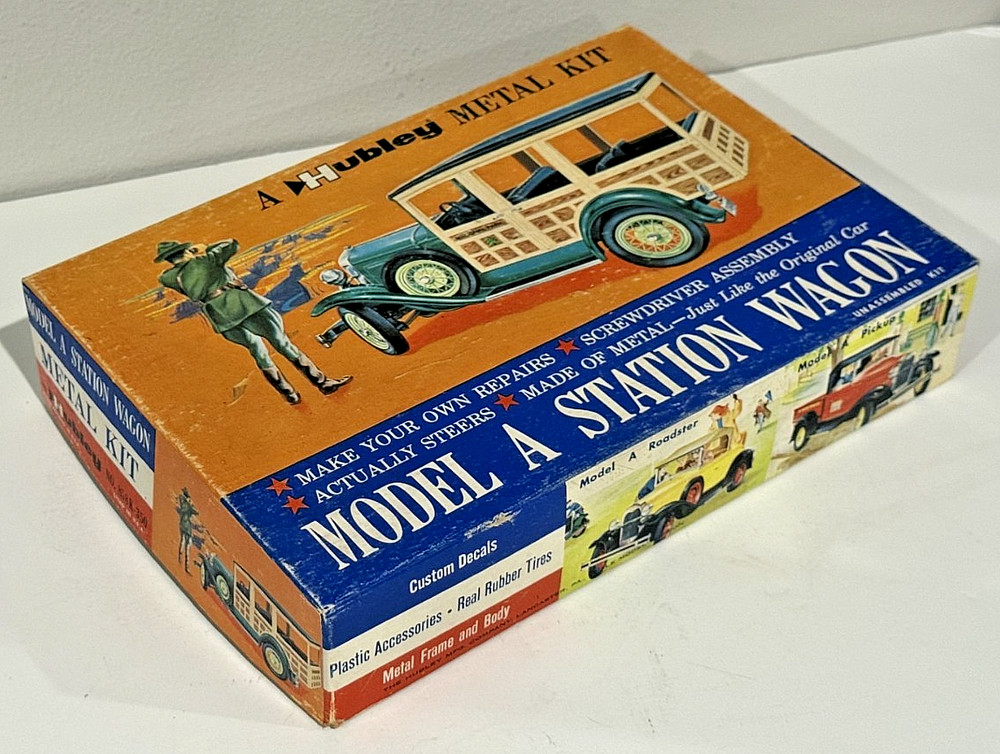 HUBLEY METAL KIT – MODEL A STATION WAGON – BOX & DIRECTIONS ONLY – EXCELLENT