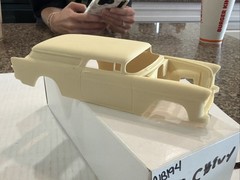 JIMMY FLINTSTONE 1955 CHEVY CHOPPED WAGON RESIN BODY! CIRCA 90’s-2000’s! VMCP!