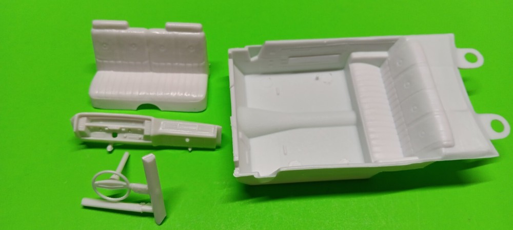 1976 Chevy Caprice 1/25 Interior Tub Bench Seat Dash Steering Wheel Free Ship