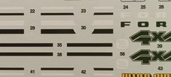 1980 Ford Dually 6 Wheel Drive 4×4 1/25 Decal Sheet Dash Ranger F250 Emblems