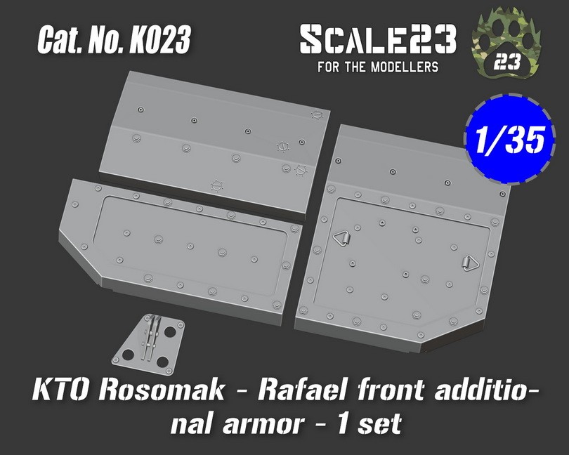 Scale23 1/35 KTO Rosomak Rafael Front Additional Armour 1 Set