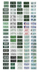 1/43 scale model car assorted USA New Hampshire license plates state tags 1:43