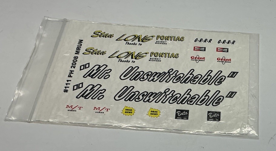 Unbranded Decals 1:24-1:25 Scale Fits Mr.Unswitchable Dick Jesse Funny Car
