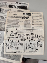 6 VINTAGE INSTRUCTION SHEETS ONLY~MPC AND REVELL MODEL KITS