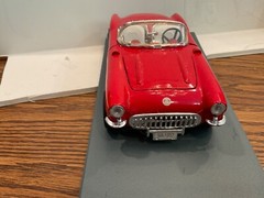 1957 Red White Chevrolet Corvette Convertible Diecast Model Car 1/24 SS7708 Vtg