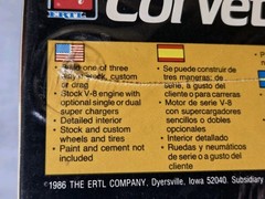 Vintage 1/25 AMT ERTL 1962 CORVETTE 3 in 1 CUSTOMIZING KIT FACTORY SEALED 1986