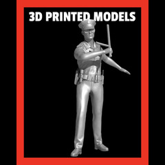 Police Figures Resin 3d printed Unpainted Cops Law Enforcement set #4LEO