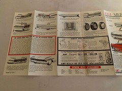Vintage Annual AMT 1961 Mercury Monterey Ht. Model Kit Instructions Sheet