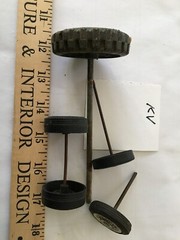 Toy steel truck parts KV – Lot of Wheels/tires/axles in various sizes