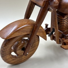 Handmade FX-Style Cruiser Motorcycle Wood Model, Bike Decor