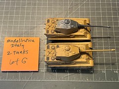 MODELLISTICA Italy Minitanks TWO WWII PAINTED TAN TANKS – Approx 4″ Long LOT G