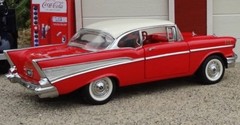 57 Chevy 1957 Chevrolet Built Vintage Car 1 24 Red BelAir 12 Model 56 18 1955 55