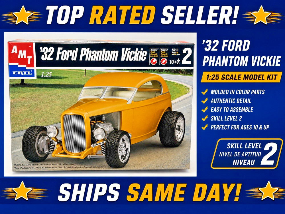 AMT ERTL ’32 Ford Phantom Vickie 1/25 Model Car Kit #30089 FACTORY SEALED BOX!!!