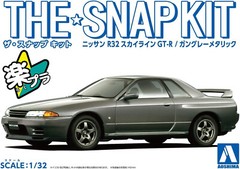 Aoshima 1/32 NISSAN Skyline R32 GT-R Plastic Model Kit -GUN METAL-