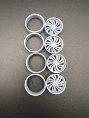 1/25 Scale Resin 26 Inch Model Car Wheel Set
