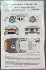 1/32 Decals Ford GT Mk II Daytona 1966 Starfighter Decals #3006