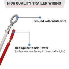 56407 4-Pin Trailer Wiring Harness for 2018-2025 Jeep Wrangler JL/JLU, 2020-2025