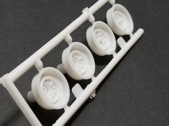 1977 Chevy Van STOCK STEEL WHEELS from 1:25 AMT Model Kit 77 Chevrolet STEELIES