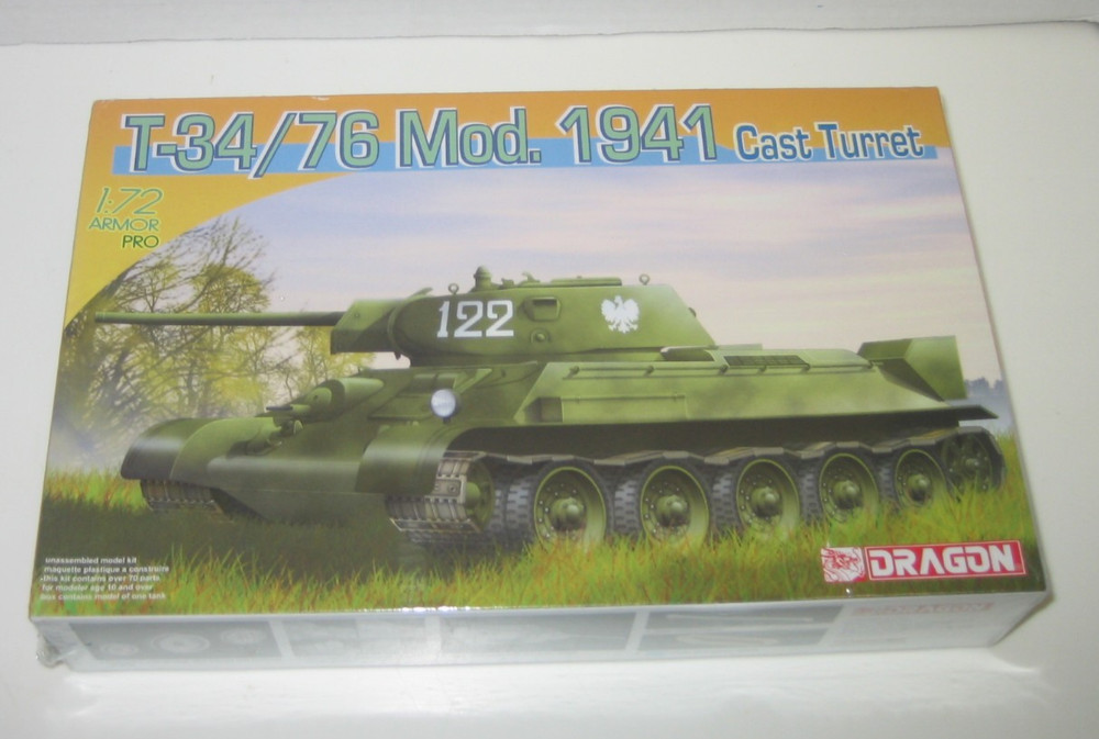 Dragon 1/72 20MM WWII Soviet Tank T-34/76 Mod. 1941 Cast Turret 7262