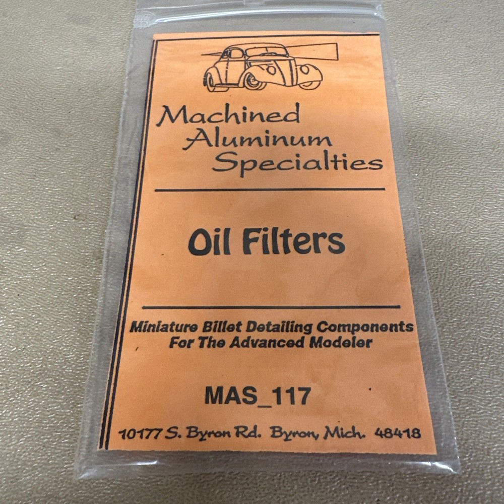Machined Aluminum Specialties 117 1/24 Scale Oil Filters (Long)