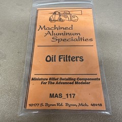 Machined Aluminum Specialties 117 1/24 Scale Oil Filters (Long)
