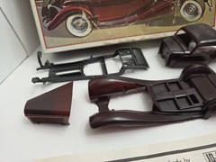 Jo-Han Classic 1935 Mercedes 500k Maroon Model Kit Opened Complete