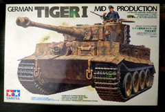 TAMIYA German Tiger I Tank 1/35 Model Kit Mid Production PARTIALLY BUILT READ