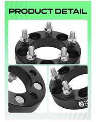 YHT AUTO 1″ Wheel Spacers 5×114.3 (5×4.5) M12x1.5, 82.5mm 5 Lug Set of 4 (2 box)
