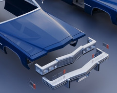 ABS-LIKE RESIN 3D PRINTED 1/25 1979 CADILLAC FLEETWOOD BROUGHAM WAGON KIT