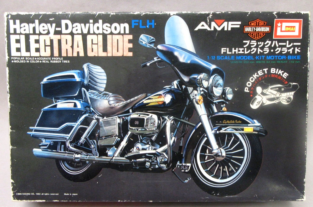 1986 Imai B-1194 HARLEY DAVIDSON FLH ELECTRA GLIDE model kit 1:12 parts sealed