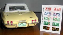 1965 – 1969 ALBERTA CANADA miniature LICENSE PLATES for 1/25 scale MODEL CARS