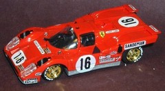 #16 Sandeman Ferarri 512M 1971 1/18th Scale Waterslide Decals