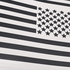 Az Auto Graphics USA American Flag Decal (4″ x 7″, Matte 4″ x Black