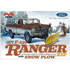 Moebius Models 2568 1972 F0RD F-250 4×4 with Snow Plow Plastic Model Kit