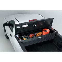 Crossbed Truck Tool Box in Aluminum, 71.36 In. Full-Size, in Matte Black