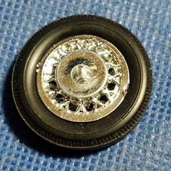 🌟 Wire Wheel & Tire 1:25 or 1:24 Scale 1000s Model Car Parts 4 Sale
