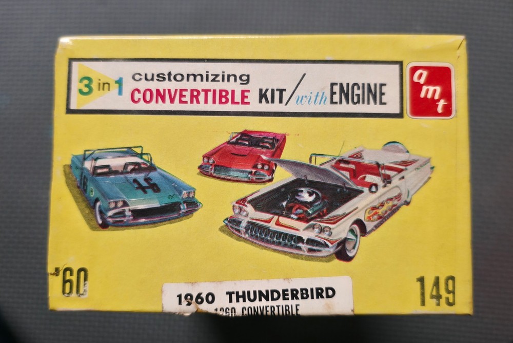 66 year old AMT 1960 Thunderbird CV 3in1 customizing kit PRISTINE CONDITION !!!